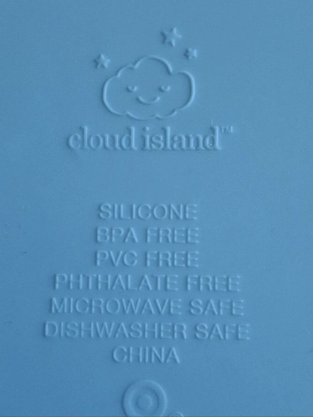 Cloud Island Silicone Fox Bib and Plate Set - Mint & Light Gray